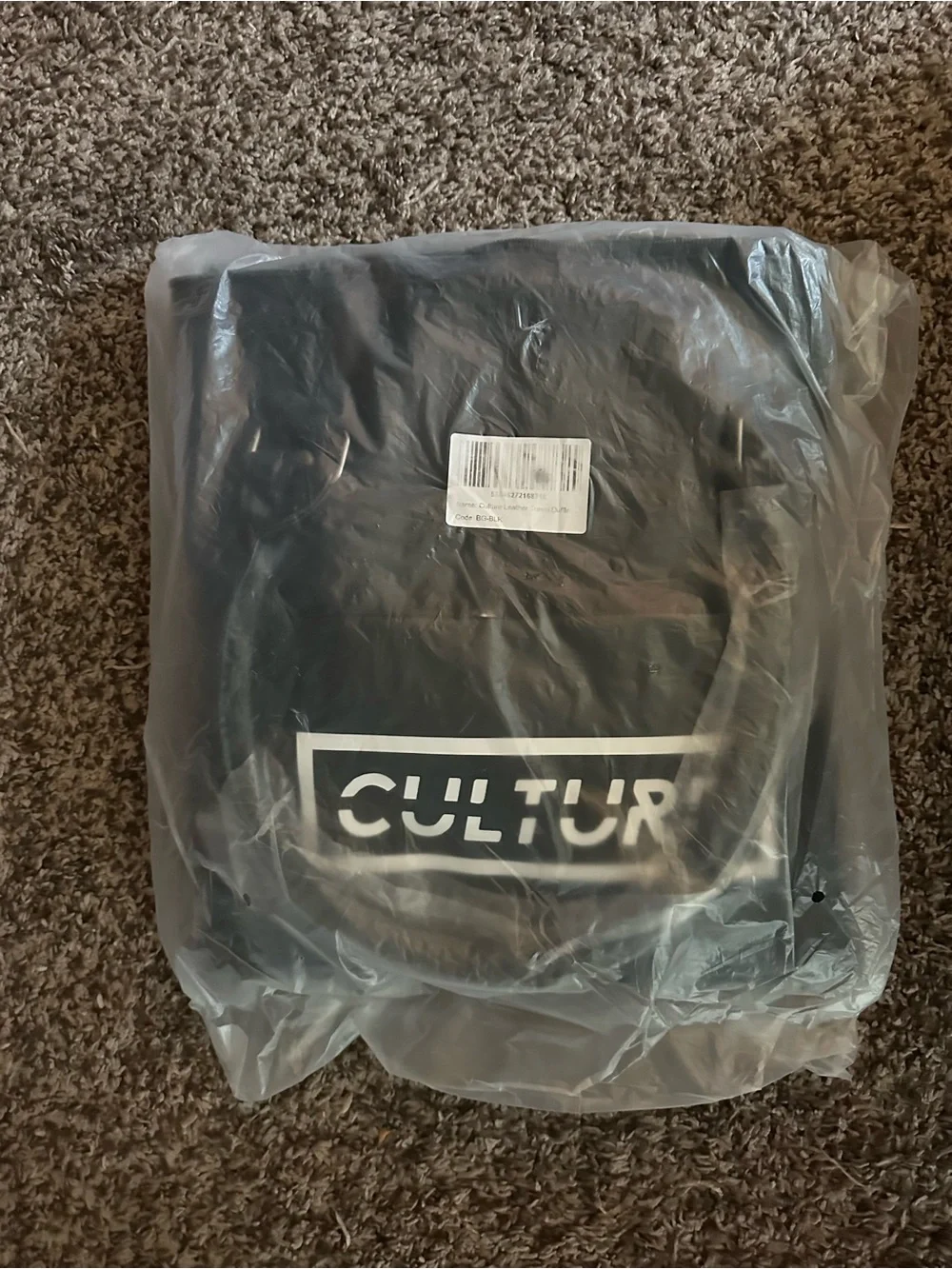 Black Culture Leather Travel Tote Bag.
